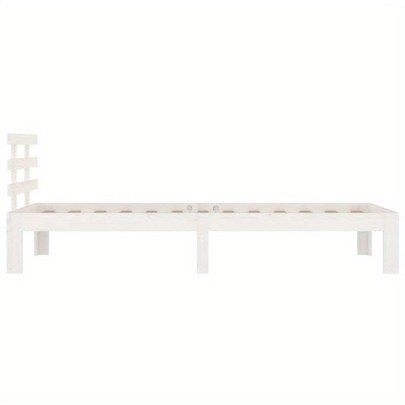 Bedframe – Eenpersoonsbed – Ledikant – Houten Bed – Slaapbank – Massief Hout – Wit – 90x200 cm – Duurzaam & Eenvoudige Montage
