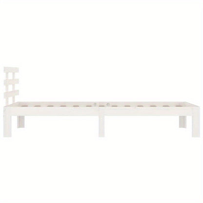 Bedframe – Eenpersoonsbed – Ledikant – Houten Bed – Slaapbank – Massief Hout – Wit – 90x200 cm – Duurzaam & Eenvoudige Montage