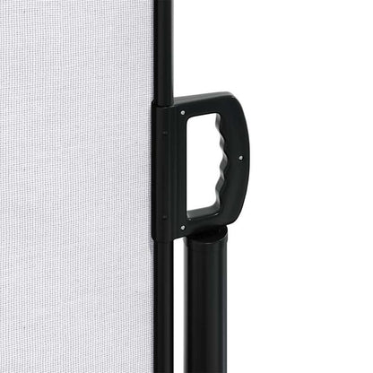 Retractable Windshield 180x600cm with Removable Temporary Outdoor Privacy Screen - 81- Light Blocking, Durable Fabric, Weather-Resistant for Patio, Garden, Poolside (Black/White), Patio Decor, Pergola Compatible, Easy Install