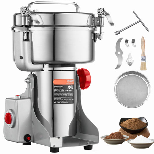 Elektrische Kruidenmolen – Graanmolen – Specerijenmolen – Koffiemolen – Maalmachine – 2000g Capaciteit – 3600W Krachtige Motor