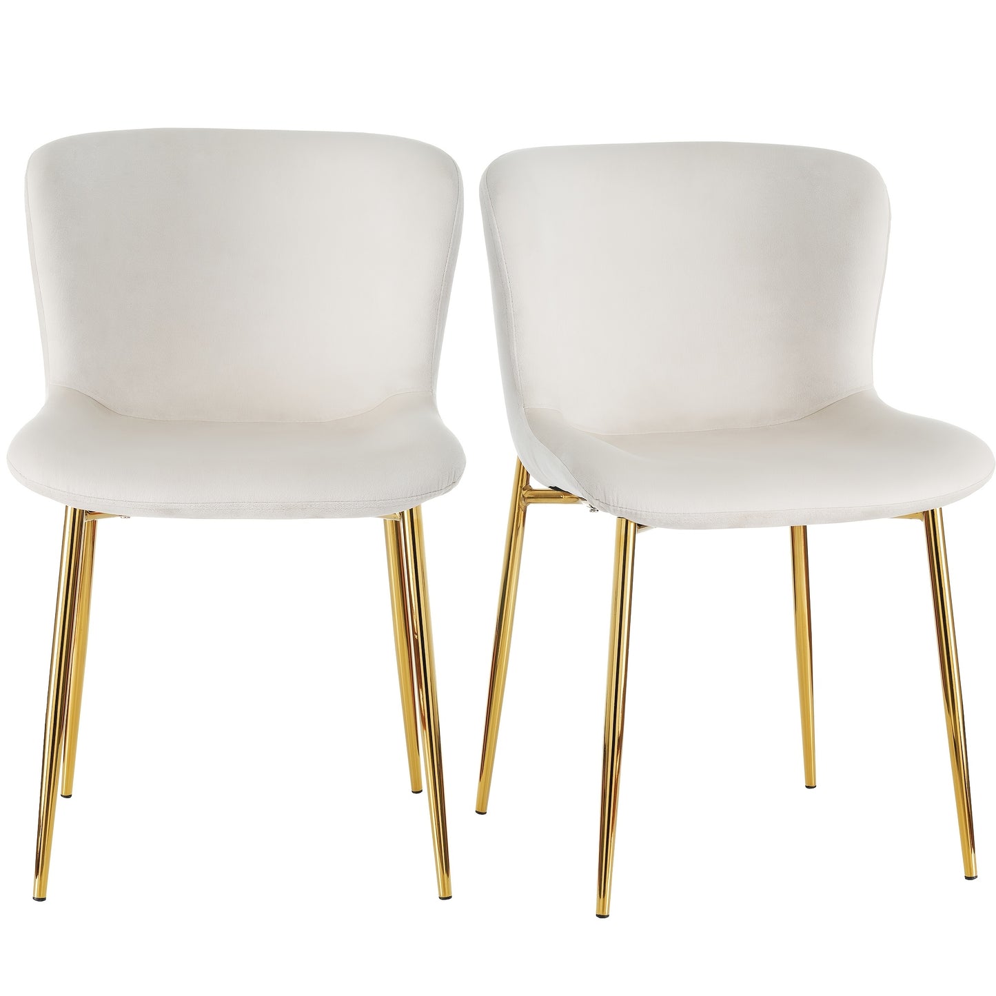 Eetkamerstoel – Stoel – Zithoekstoel – Woonkamerstoel – Loungestoel – Set van 6 – Beige Kleur – Comfortabele Zachte Stoffering – Stevig Vierpotig Frame