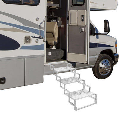 Aluminum Alloy Scissor Stairs, Foldable Step Ladder, 3 Steps Ladder for RV/Camper