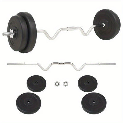Verstelbare Halterset – Dumbbell – Barbell – Gewichten – Fitnessset – 30 kg Gewicht – Roestvrij Staal