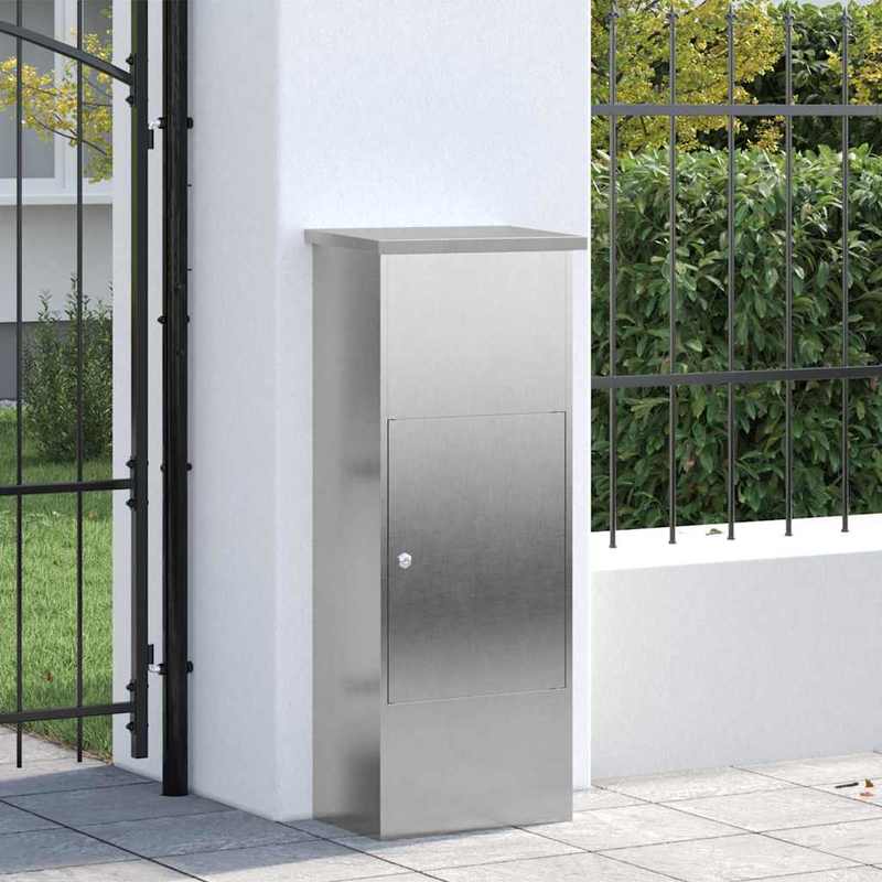 Pakketkluis – Pakketbox – Pakketbrievenbus – Pakketcontainer – Bezorgbox – Roestvrij Staal – Extra Groot 44,5x29x110,5 cm – Veilig Slot & Postgleuf