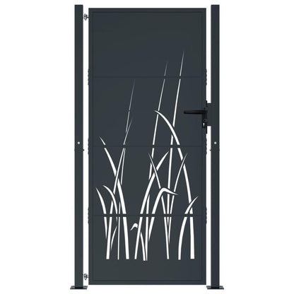 Tuinpoort – Toegangspoort – Sierpoort – Hek – Poortpaneel – Antraciet Staal – Grass Design – Weerbestendig – 105x205 cm