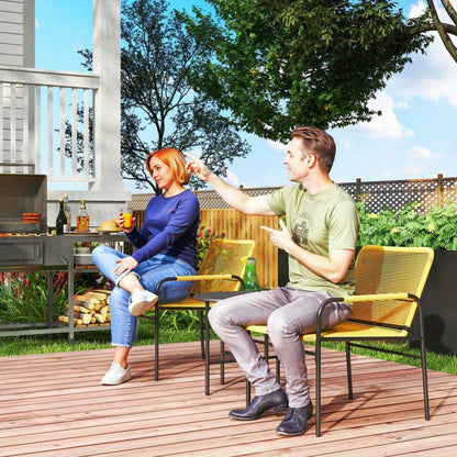 Rattan Pubset – Tuinset – Balkonmeubilair – Buitenmeubilair – Bistroset – Comfortabele Polyester Kussens – Weerbestendig Kunststof Rattan