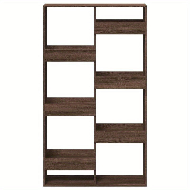 [Everyday Comfort] Sturdy Brown Oak Wood Bookcase with Multiple Shelves – 100x33x175cm, Smooth Finish, Ample Storage for Home or Office, Perfect for Living Rooms, Bedrooms, and Study Areas, Bedroom Bookcase | Modern Bookcas