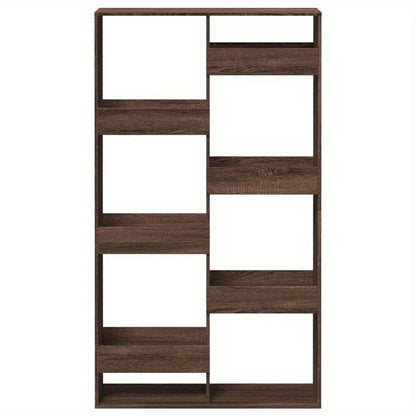 [Everyday Comfort] Sturdy Brown Oak Wood Bookcase with Multiple Shelves – 100x33x175cm, Smooth Finish, Ample Storage for Home or Office, Perfect for Living Rooms, Bedrooms, and Study Areas, Bedroom Bookcase | Modern Bookcas