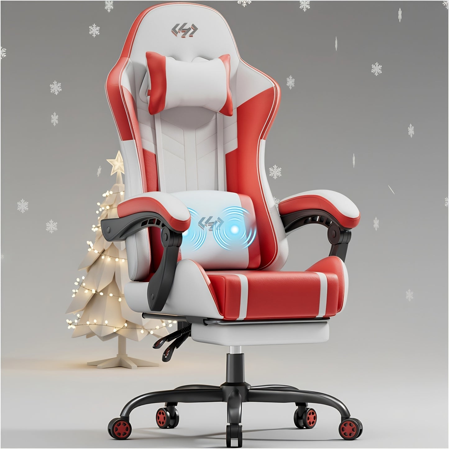 Gamingbureau – Game Bureau – Computerbureau – Bureautafel – Gaming Desk – 8 Lades – Verstelbare Monitorstandaard met Stopcontacten