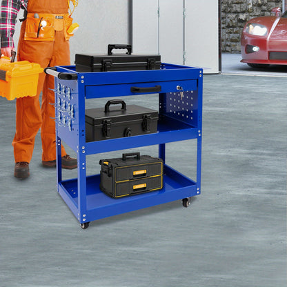 Verrijdbare Gereedschapswagen – Werkplaatswagen – Opslagwagen – Transportwagen – Tuinwagen – Stevig Stalen Frame – Draagvermogen 250 kg