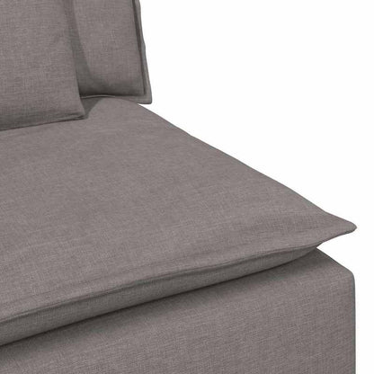 Bankstel – Hoekbank – Slaapbank – 3-Zitsbank – Loveseat – Modulaire Taupe Bank – Corduroy Stof – Comfortabele Kussens – Duurzaam Frame