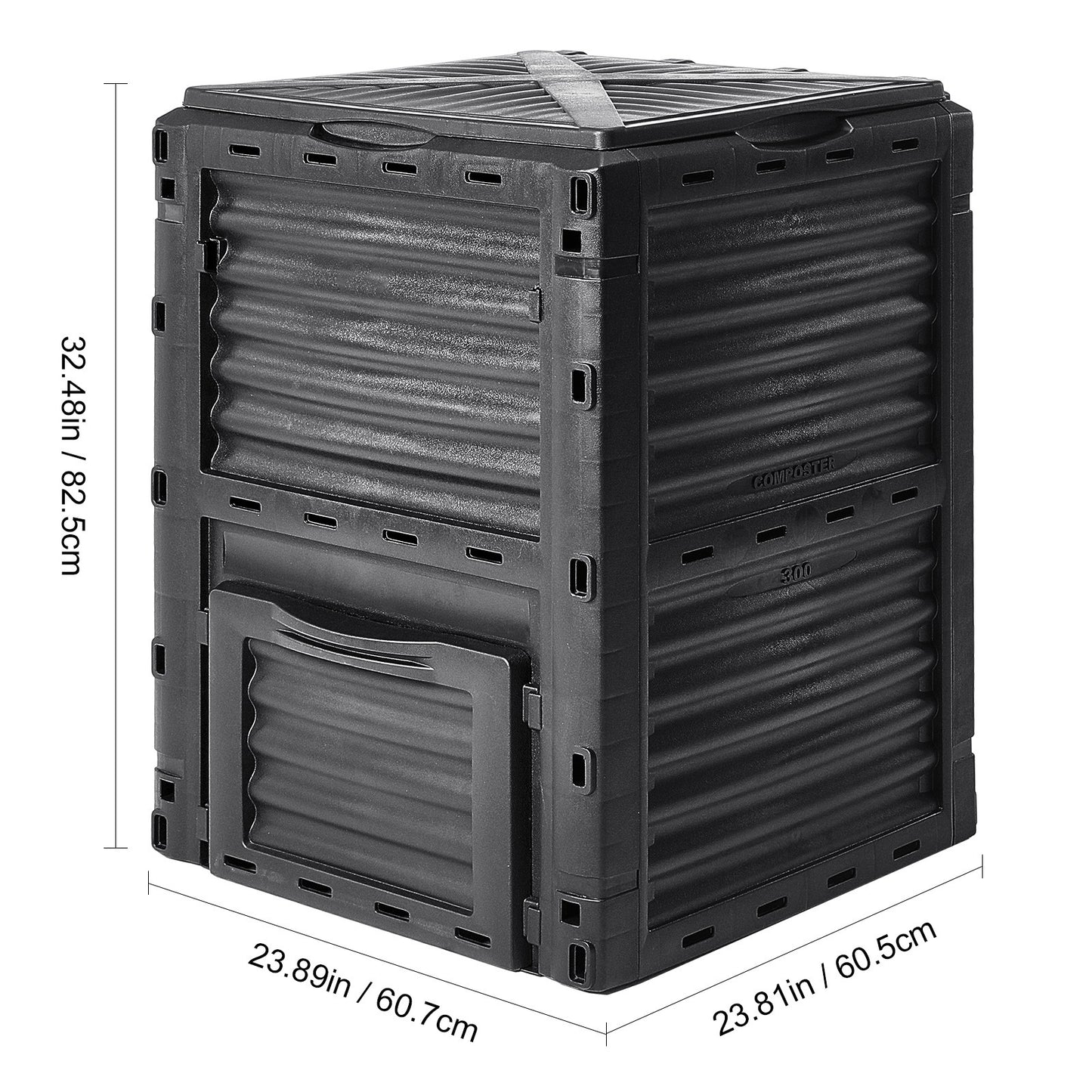Compostbak – Tuinafvalbak – Composteerbak – Organische Afvalbak – Compostcontainer – 800 Liter Capaciteit – Weerbestendig Lichtgewicht Materiaal