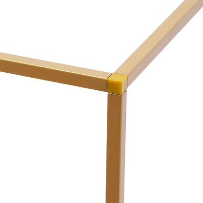 Vaasstandaard – Bloemenstandaard – Boeketstandaard – Bloemenhouder – Bloemhouder – Gouden Set van 10 – Stevig IJzer – 27x27x80 cm, Max 10 kg Draagkracht