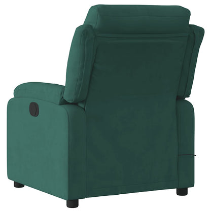 Fauteuil – Relaxstoel – Zetel – Lounge Stoel – Sessel – Donkergroen – Handmatig Verstelbaar – Fluweel Bekleding