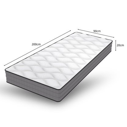 High-Quality Luxury Pocket Spring Mattress 90x200cm | Featuring 1000 Springs and Lyocell Fabric, No Electricity Required