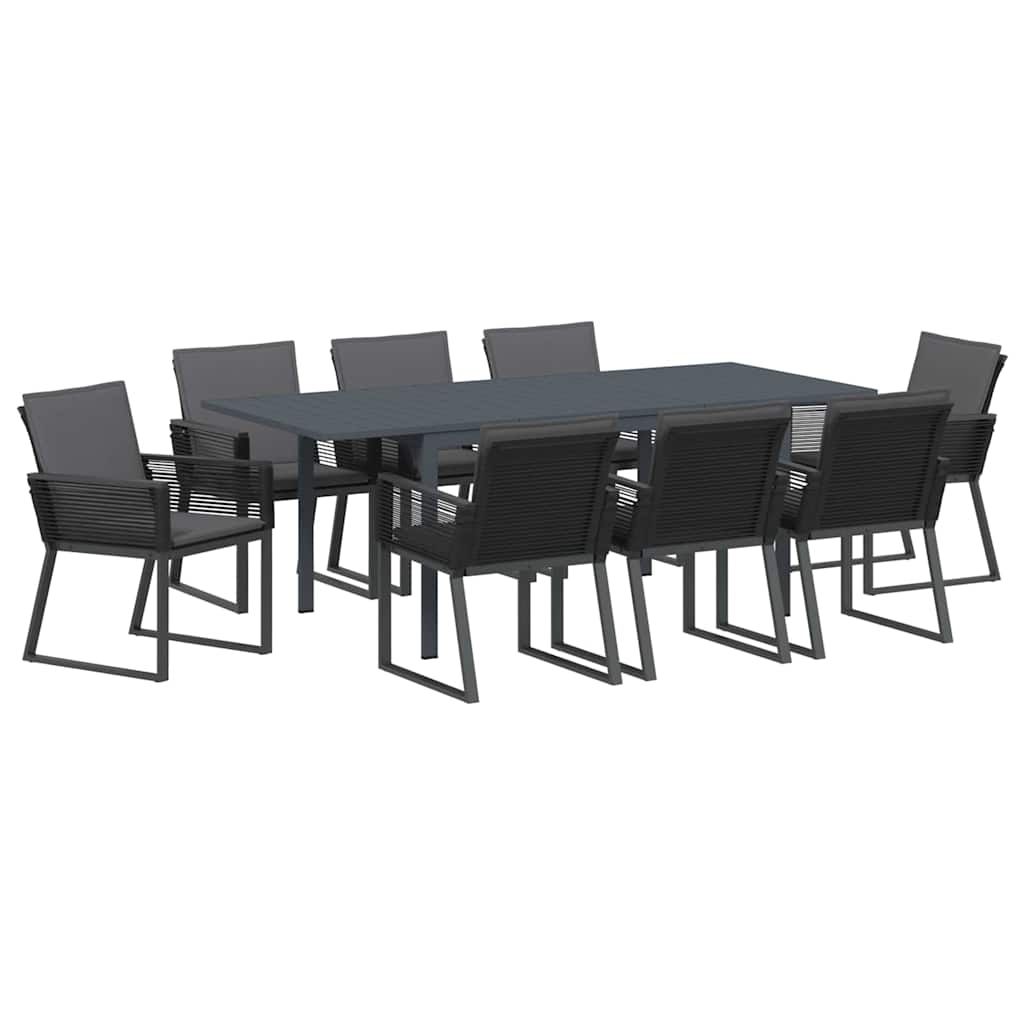 Tuinset – Buitenmeubelset – Diningset – Terrasmeubilair – Balkonset – Groot 210 cm Tafel – Weerbestendige Textilene Stoelen