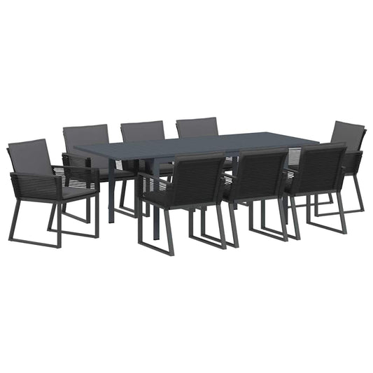 Tuinset – Buitenmeubelset – Diningset – Terrasmeubilair – Balkonset – Groot 210 cm Tafel – Weerbestendige Textilene Stoelen