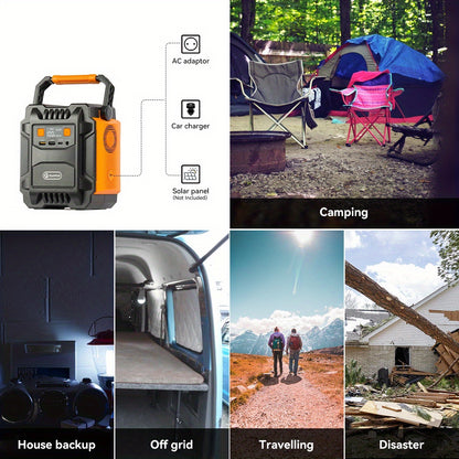 Draagbare Powerstation – Mobiele Generator – Noodstroomvoorziening – Camping Accu – Solar Energie Set – 172.8Wh Met 60W Opvouwbaar Zonnepaneel – Compact En Duurzaam Design