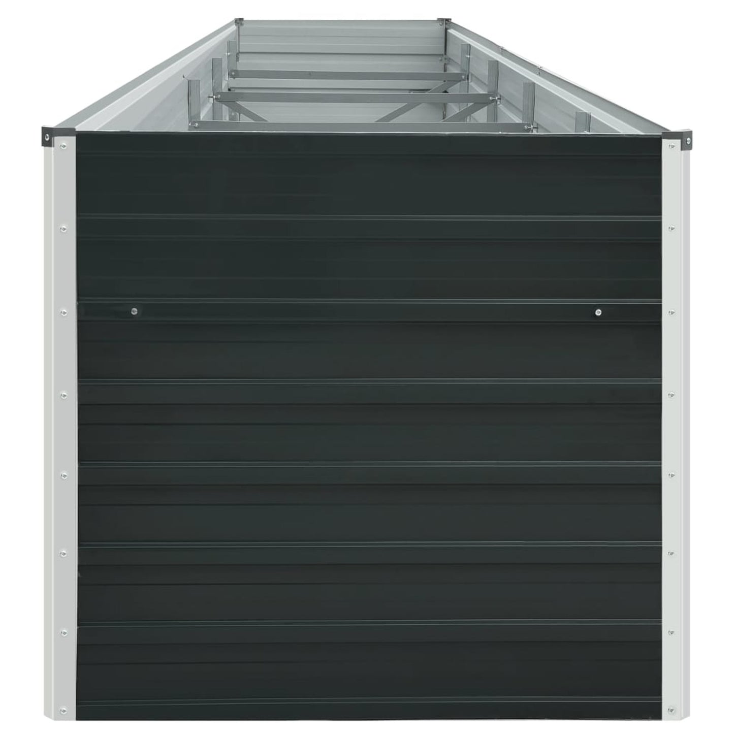Hoogbed – Verhoogd Bed – Tuinbed – Plantbed – Groentebed – Gegalvaniseerd Staal – 400x80x45 cm – Weerbestendig Antraciet
