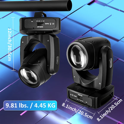 Movingheadlicht – Discolamp – Podiumverlichting – DJ Licht – RGBW Gobo – 150W LED Beam – 540° Draaibereik – DMX512 Besturing
