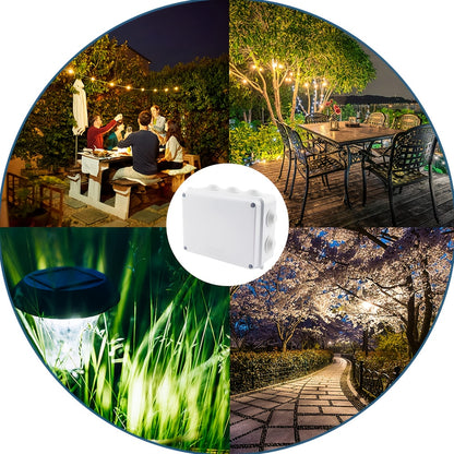 Set van 6 ABS Waterdichte Verdeeldozen – Stofdicht Elektrisch Behuizingsdoosje voor Beveiligingscamera’s en Kabelbescherming – Wit, Diverse Maten (85×85 / 100×100 / 150×110 / 150×150 mm)