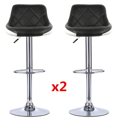 Barstoel – Barkruk – Keukenstoel – Barstoelset – Kruk – Kunstleer Bekleding – Verstelbare Zithoogte 85-105 cm – 360° Draaibaar Met Metalen Onderstel