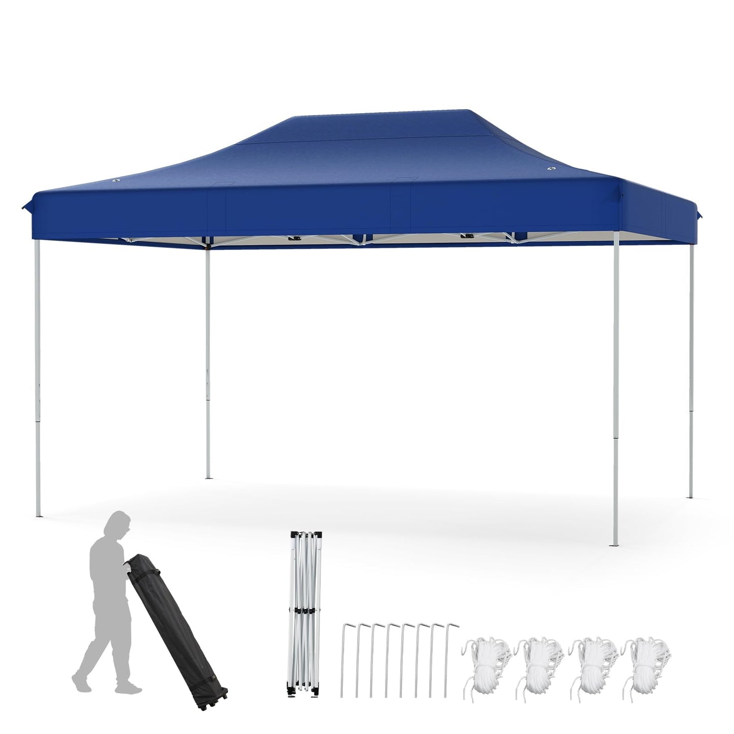 Partytent – Paviljoen – Easy-Up Tent – Vouwtent – Feesttent – 3x4,5 m – Waterafstotend Oxfordmateriaal – Verstelbare Hoogte