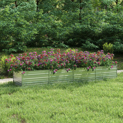 Hoogtebak Tuin – Verhoogd Plantenbed – Moestuinbak – Kruidenbak – Bloembak – Gegalvaniseerd Staal – 320x80x45 cm – Weerbestendig & Duurzaam