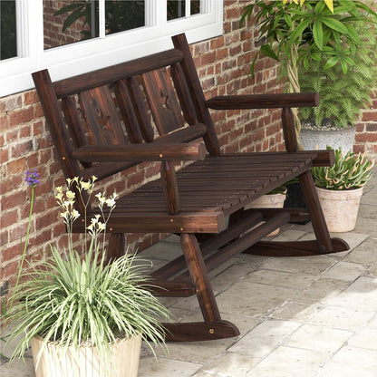 Tuinbank – Schommelbank – Buitenbank – Houten Bank – Terrasbank – Weerbestendig – Draagvermogen 320 kg – Afmetingen 111x85x89 cm – Rustic Brown