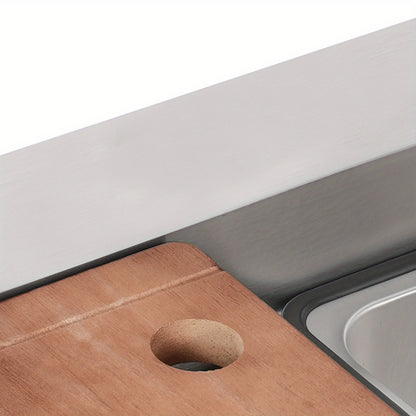 Keukenspoelbak – Spoelbak – Gootsteen – Wasbak – Enkele Spoelbak – Roestvrijstaal 304 – Grote Capaciteit 75x45x22 cm – Uittrekbare Kraan Met 3 Waterstanden
