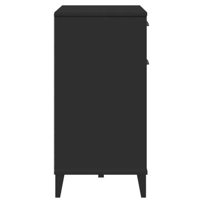 Modern Black Hardwood Storage Cabinet with Lockable Doors & 4-Drawer Heavy-Duty Construction - Large Capacity Multi-Purpose Furniture for Living Room, Bedroom, Kitchen - Sturdy Floor-Standing Organizer with Spacious Top Surfa