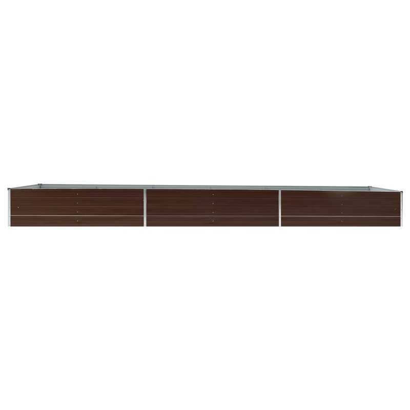 Verhoogde moestuinbak – Moestuinbak – Kweekbak – Plantenbak – Tuinbak – Gegalvaniseerd staal – 480x80x45 cm – Weerbestendig – Bruin