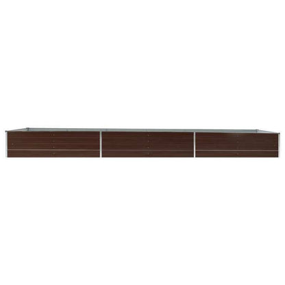 Verhoogde moestuinbak – Moestuinbak – Kweekbak – Plantenbak – Tuinbak – Gegalvaniseerd staal – 480x80x45 cm – Weerbestendig – Bruin