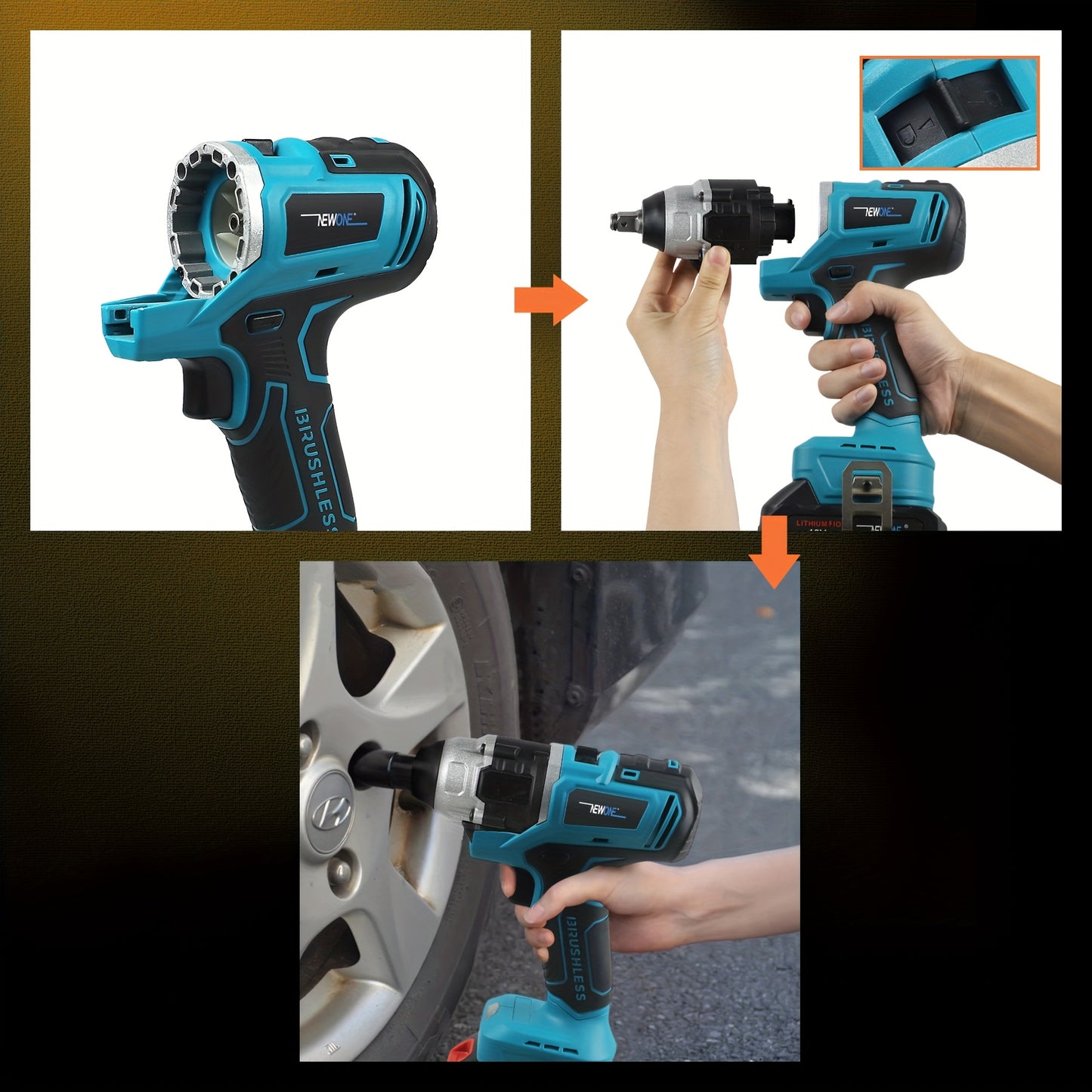 Brushless Multifunctional N-in-1 Electric Tool Combination Package, Accessories: Electric Drill, Electric Hammer, Wrench, M14 Angle Grinder, 85mm Circular Saw, Reciprocating Saw, Sanding Machine. Portable LED Lights. Multiple