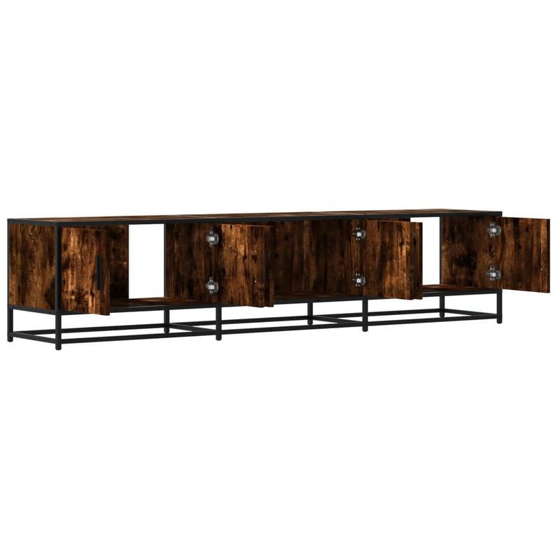 Tv-meubel – Tv-kast – Meubel – Mediawand – Gerookte Eik – 180x35x41 cm – Duurzaam Houten Materiaal