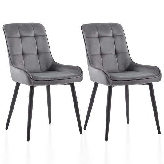 Eetkamerstoelen – Stoelen – Kuipstoelen – Keukenstoelen – Design Stoelen – Donkergrijs – Velvet Bekleding – Metalen Onderstel – Ergonomisch Comfort – Duurzaam