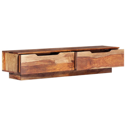 Tv Meubel – TV Kast – TV Meubels – TV Dressoir – TV Meubel Massief Hout – Sheesham Hout – Vintage Design – 2 Laden – Duurzaam & Robuust