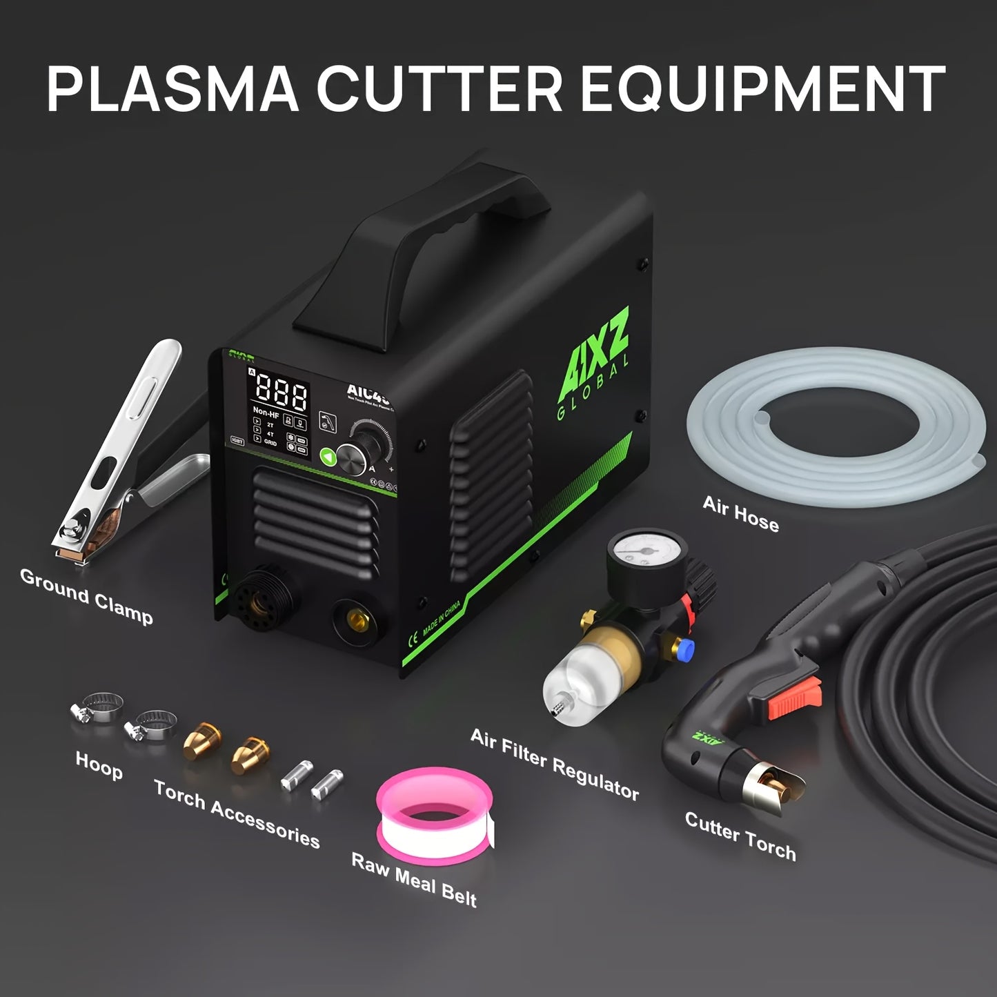 Plasmasnijder – Plasmasnijmachine – Metaalsnijder – Snijapparaat – Plasma Cutter – Non-Contact Flyer Arc Technologie – Compact & Lichtgewicht – 15-45A Instelbare Snijstroom – Digitaal LCD Display