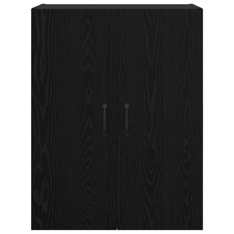 Wandkast – Wandkastje – Muurkast – Opbergkast – Opbergmeubel – Zwart Eikenhout – 2 Stuks – 69,5x34x90 cm – Stevig En Duurzaam