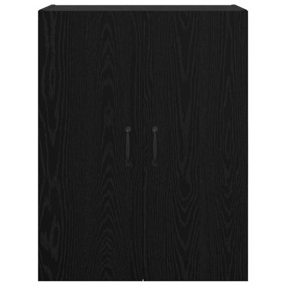 Wandkast – Wandkastje – Muurkast – Opbergkast – Opbergmeubel – Zwart Eikenhout – 2 Stuks – 69,5x34x90 cm – Stevig En Duurzaam