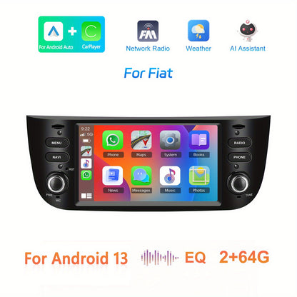 Hikity [2+64G] for Android 13 Car Stereo Radio 15.75cm HD Screen Autoradio for Fiat Punto (2010-2016)/Linea (2012-2015) Support Carplay,, WiFi, GPS, Voice Control, Backup Camera
