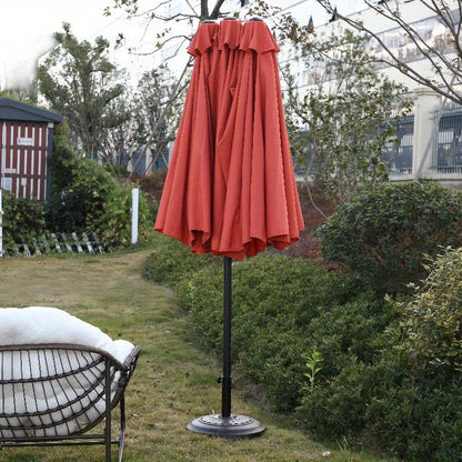 Buitenparasol – Tuinparasol – Terrasparasol – Zonnescherm – Schaduwdoek – Oranje – 4,51 Meter Extra Groot – Slingermechanisme Gemakkelijk Openen