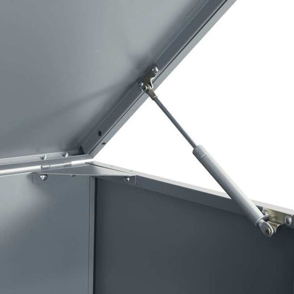 Afvalbak – Vuilnisbak – Containers – Afvalcontainer – Buitenbak – Staal Met Wielen – Ventilatie En Sluitingen – Grijs 138x79x117 cm
