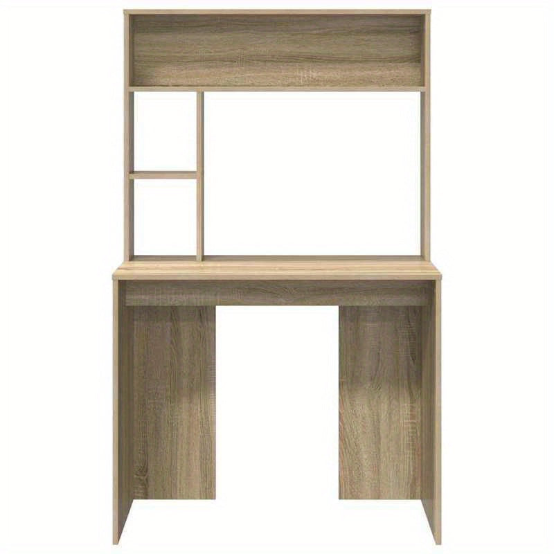 Bureau – Computertafel – Kantoortafel – Schrijftafel – Werkbureau – Sonoma Eiken – Houten Bureau Met Opbergruimte – Compact 91x50x149 cm – Duurzaam En Stevig Ontwerp