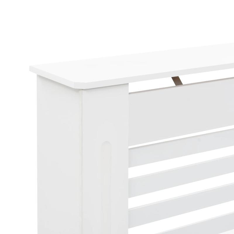Terrasverwarmerhoes – Beschermhoes – Heaterhoes – Afdekhoes – Tuinverwarming – MDF Weerbestendig – 11x19x81,5 cm – Eenvoudig Schoon Te Maken – Wit Met Roosterpatroon