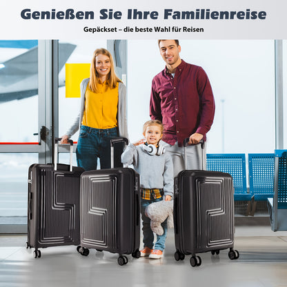 Kofferset – Reiskoffer Set – Trolley Koffers – Bagageset – Spinner Koffers – 3-delig 20/24/28 Inch – Duurzaam PP Materiaal – TSA Combinatieslot