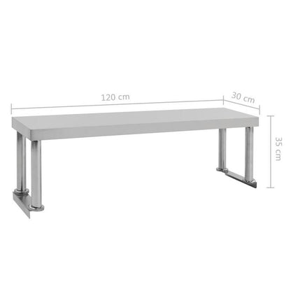 Werkbank – Werktafel – Montagetafel – Servertafel – Werkplek – RVS Constructie – Extra Groot 120x30x85 cm – Eenvoudig Schoon Te Maken