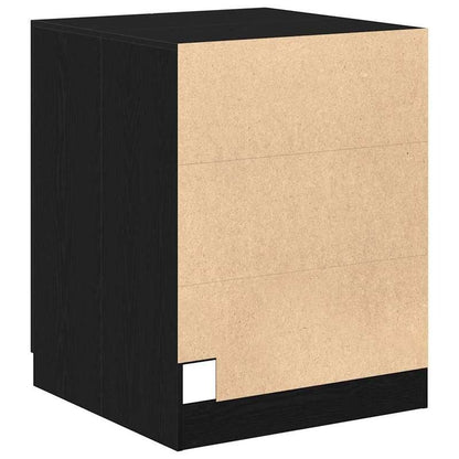 Wasmachinekast – Wasmachinecabinet – Wasmachine Organizer – Wasmachine Meubel – Waskast – Zwart Eikenhout – Grote Opbergruimte – Robuuste Houten Constructie – Past Voor Voorlader – 70,5x71,5x91,5 cm – Eenvoudige Montage