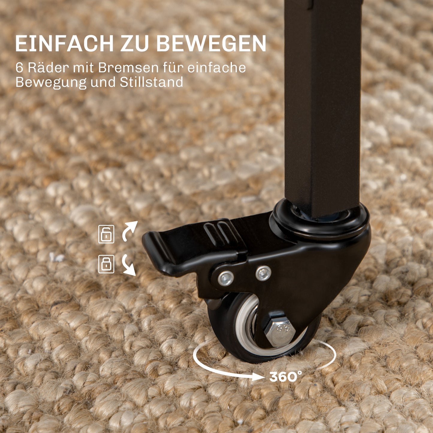 Opvouwbare Eettafel – Vouwtafel – Inklapbare Tafel – Mobiele Tafel – Uitklapbare Tafel – Rustic Brown – Ruimte Voor 6 Personen – Met Opbergrek