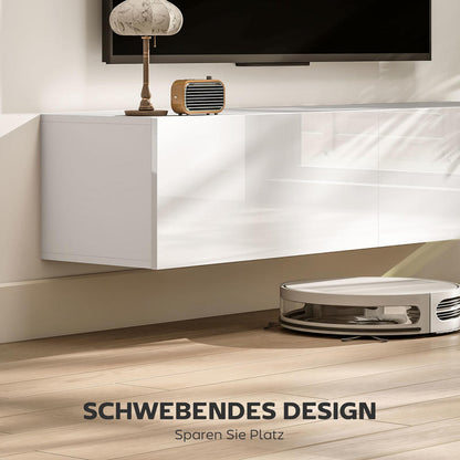 Zwevend Tv-Meubel – Wandkast – Media Meubel – Tv Kast – Opbergmeubel – Compact Ontwerp – Ruimtebesparend – Eenvoudige Montage – MDF Hout Metaal